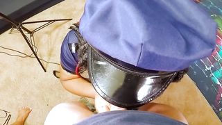 IMPREGNATE ME - Black Cop Whore Takes Intentional Jizz from HUGE White Cock