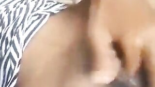 Black mother I'd like to fuck plays with her wet vagina