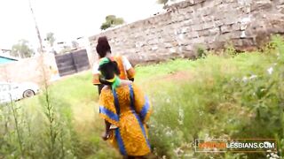 Real Afro Amateur Lesbian Babes Stripped