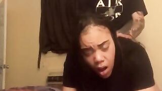 Banging Ebony Black Girlfriend in advance of this babe goes to Work