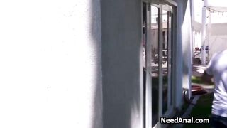 Nudist black teen desires for anal joy