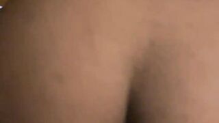 18yr old dominican thot riding rod hairy black large booty