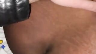 Ebony Teen with Creamy Twat Bounces her Chubby Booty on my White Penis