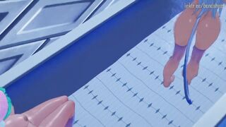 A Triple Darksome Skin Lesbo Treat with Ghislaine from Mushoku Tensei, BNHA's Mirko and Juri