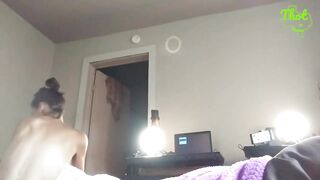 Thot in Texas - Latin Chick Large Twat Lips Mexican Lalin Girl Interracial Catching Creampie inside Hirsute Snatch