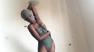 Hawt Curvy Amateur Scoliosis Patient Working out Bare Caught by Neighbor