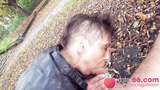Unsightly short hair granny mother I'd like to fuck pounded outdoors in Germany! Dates66