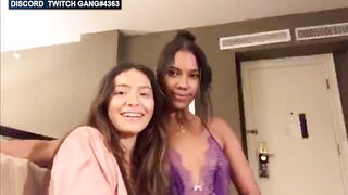 Ebony Angel and her most excellent ally gets Accidental Nip Slides On Twitch