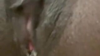 Ebony Wet Vagina Squirting all over the Camera