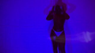 Lesbo Stripper Teasing Wang and Dancing