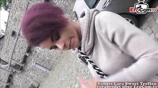 Barely legal, German sweetheart is sucking a alt hard penis and getting stuffed with it