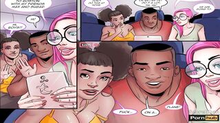 Candy the Cam Model Part two - Mile High Club -- Live Broadcast threesome Screw in Plane Bath