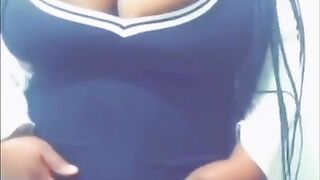 Large Titty Ebony Gal Teases Snapchaters with TittySnap