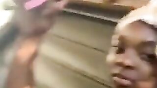 Black caught nude in public