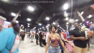 Amateur black convention attendee gives me body travel at EXXXotica NJ 2021
