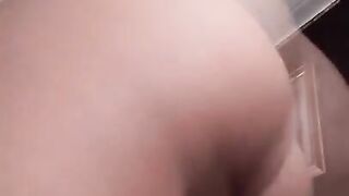 4 foot 6 Mya Leeks squirted all over the floor