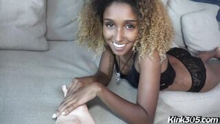 Small teen Black Kiki Star gets creampied by Alex Ace