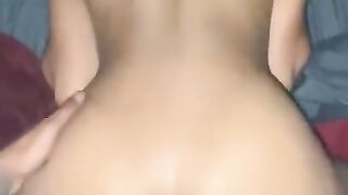 Slender thick black gets screwed from back and Creampied