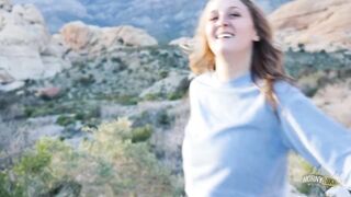 Lustful Hiking - Risky Public Trail Oral Pleasure - Real Amateurs Nature Porn - POV