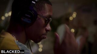 BLACKED Sexy French hotty gets DPed by 2 biggest BBCs at party