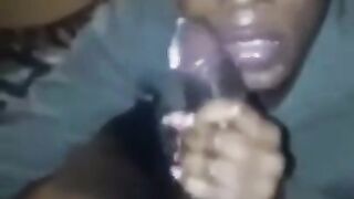 Black oral jizz flow compilation - cum in throat pt two
