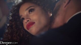 Deeper Cecilia sucks strangers knob during the time that BF watches