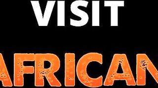 Afro Ebony Man Gets A Quick Tour Throughout Her Ebony Bush