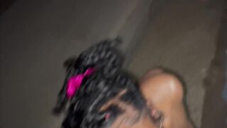 Creamy snatch gets creampie on the daybed with aggressive backshots.