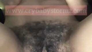 Oiling Up My Taut Black Vagina So U Can Slip Right In