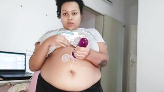 big beautiful woman Abdomen Button Fetish Sex Toy Play