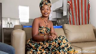 Afro Honey Cuckold Screw by White Guy in Amateur Casting