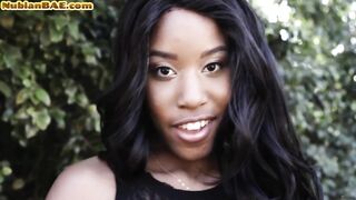 NUBIAN BAE - Ballsucking Nubian perkyboobed teen fucked hard by BBC