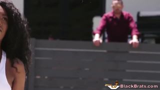 Preppy Black Teen Seduces Stepdaddies Big White Dick