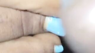 Cum Glazer On Black Baby Blue Toes