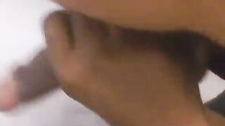 Breasty dyke gives head gets tit drilled and swallows