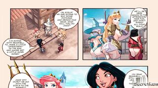 Disney Princess Quest - Disney toon characters Sexy Anal Fuckfest at the Gambling Table