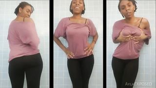 Ayla - Stripping and Peeing in my Bodystocking