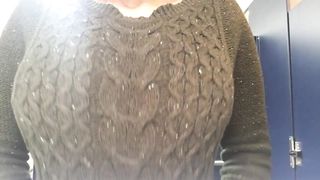 Playing with my Tits at Work...shhhh!