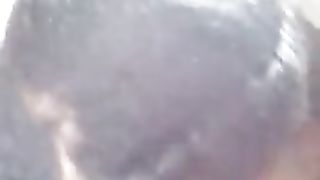 Cute Ebony Sucking in Public