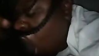Black giving sloppy head