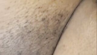 Lascivious white man cums on moist Haitian vagina