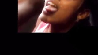 Nutting on nyc teenage thot face