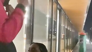 big beautiful woman Black Mother I'd Like To Fuck Swallowing My Monster Dick in Public during the time that I Smoke on Livestream