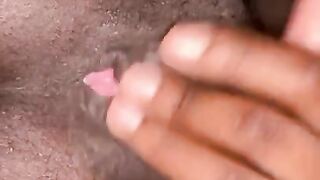 Concupiscent teen pleases herself by rubbing love button til shaking creamy climax