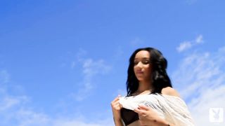 PlayBoy Britany Madisen - Touch me (shiny Black Leggings)