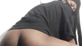 Slim Black Rides Her Sextoy