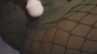 Black sextoy masturbate in fishnets- JinxVixen-