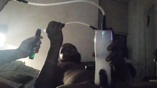 getting spun using his fresh smoke chamber