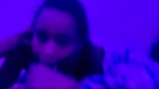 Caught my step sister in my couch and made that guy suck my rod (Swallows cum at the end)