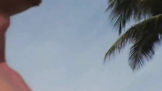 Ebony Beach Babe gets Plowed by Big Dick